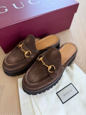 Authentic Gucci Horsebit Platform Mule Loafers – Size 37.5 – Like New